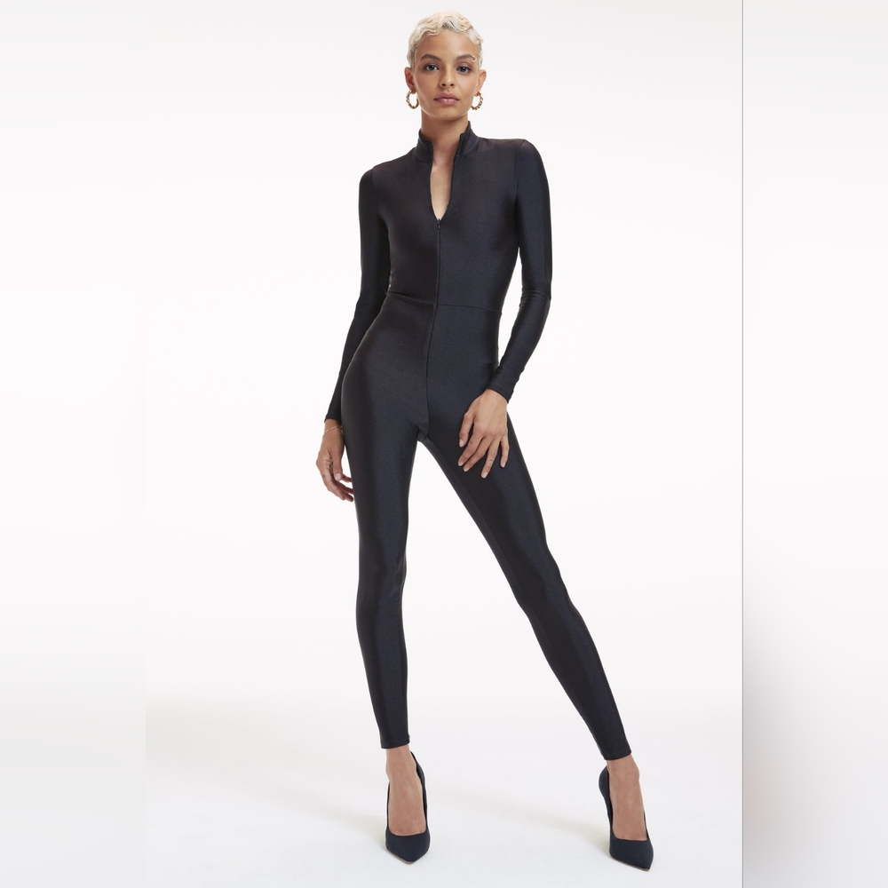 Good American HIGH SHINE COMPRESSION CATSUIT black